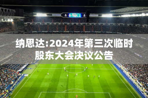 纳思达:2024年第三次临时股东大会决议公告