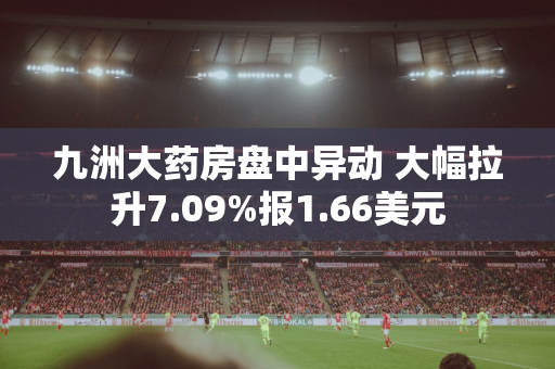 九洲大药房盘中异动 大幅拉升7.09%报1.66美元