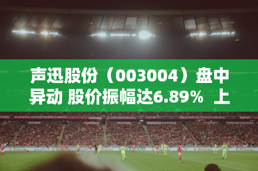 声迅股份（003004）盘中异动 股价振幅达6.89%  上涨6.09%（09-20）